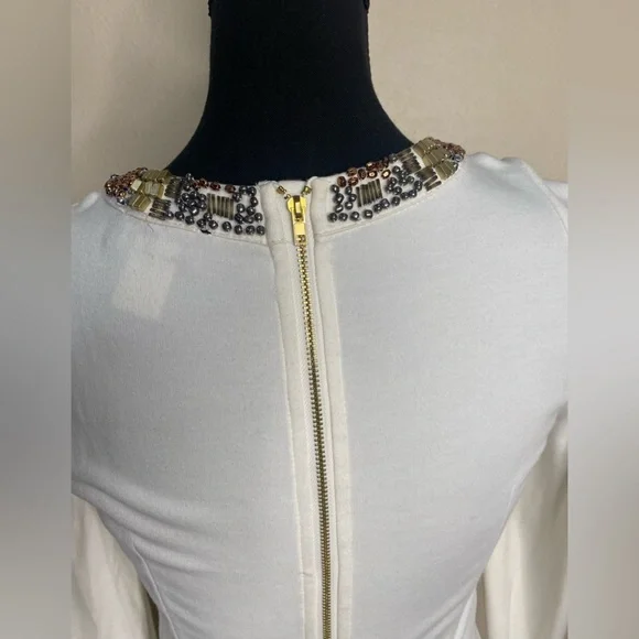 Venus Beaded Goddess Style White Dress! Size 2 - Picture 5 of 7